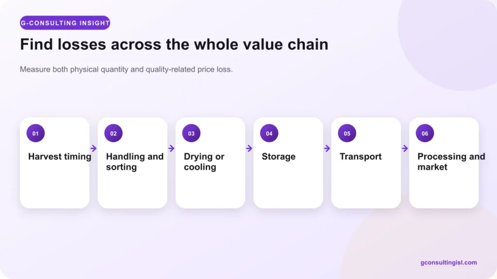 Post-harvest loss hotspots across the agricultural value chain