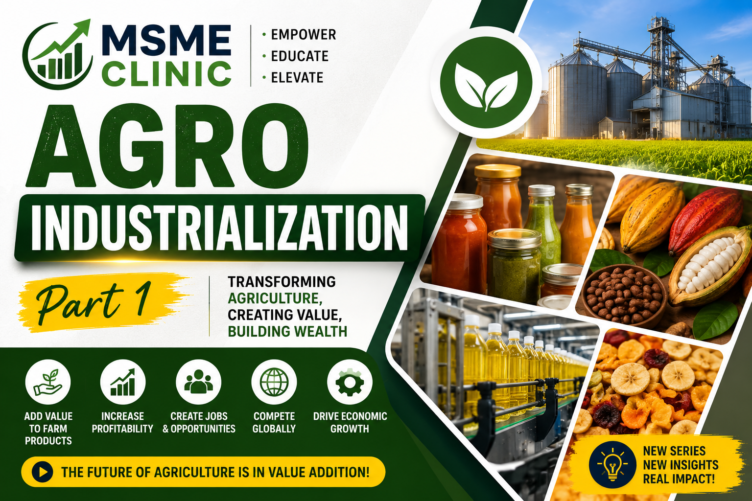 In Agro Industrialization – Part 1,